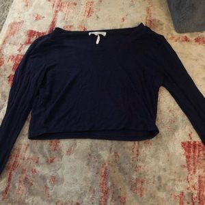 Navy Blue Body Central Crop Top